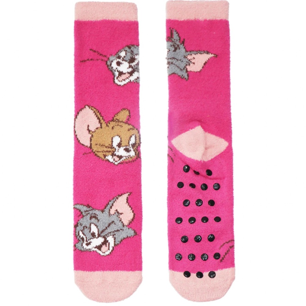 Tom and Jerry fluffy crew socks NWT